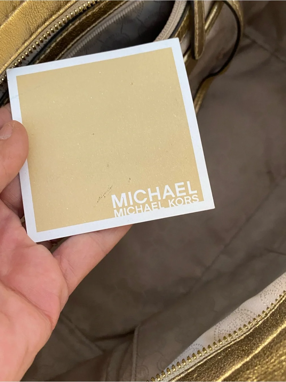 Michael Kors Metallic Gold Satchel